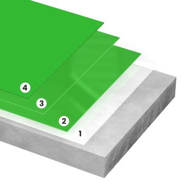 Epoxidharz 4-Schicht Matte Bodenbeschichtung